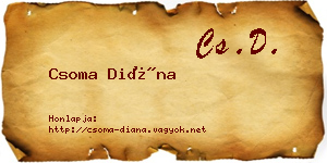 Csoma Diána névjegykártya