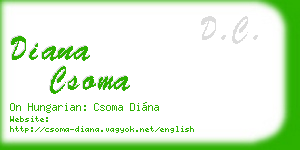 diana csoma business card