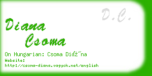 diana csoma business card